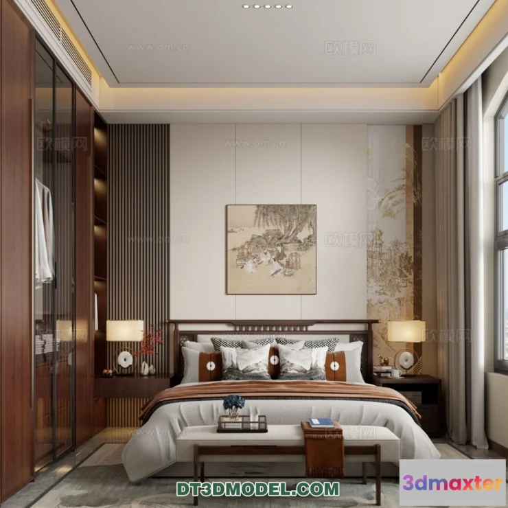 1515022 - Bedroom - Chinese Style - 3D Model For Interior Design - 681 3D Max