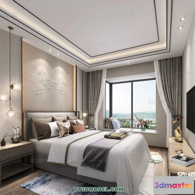 1515028 - Bedroom - Chinese Style - 3D Model For Interior Design - 684 3D Max