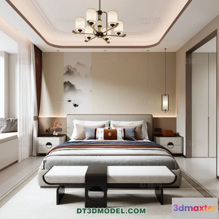 1515030 - Bedroom - Chinese Style - 3D Model For Interior Design - 685 3D Max
