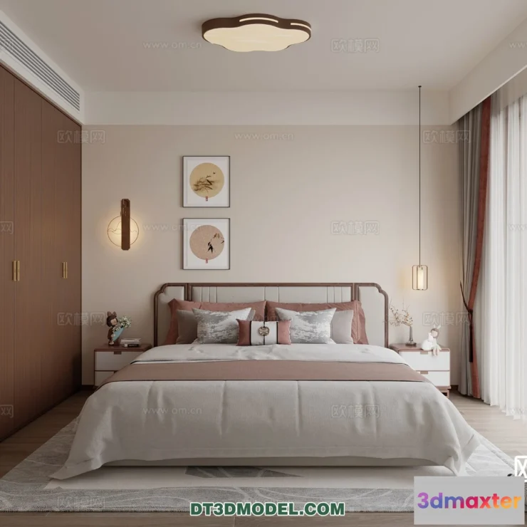 1515032 - Bedroom - Chinese Style - 3D Model For Interior Design - 686 3D Max