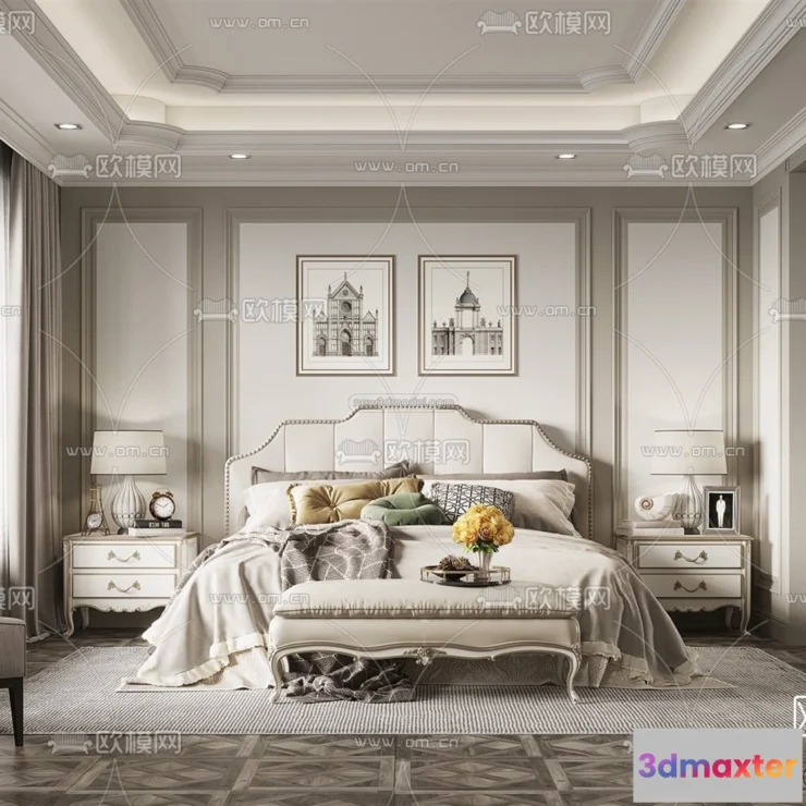 1570814 - Europe Style Interior 3D Blocks - Bedroom 3D Model - 252 3D Max
