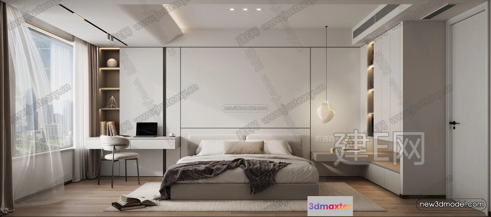 1570928 - Minimalist Style Interior 3D Blocks - Bedroom 3D Model - 173 3D Max