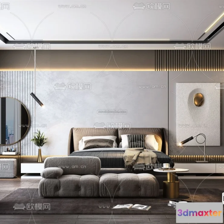 1571134 - Luxury Style Interior 3D Blocks - Bedroom 3D Model - 252 3D Max