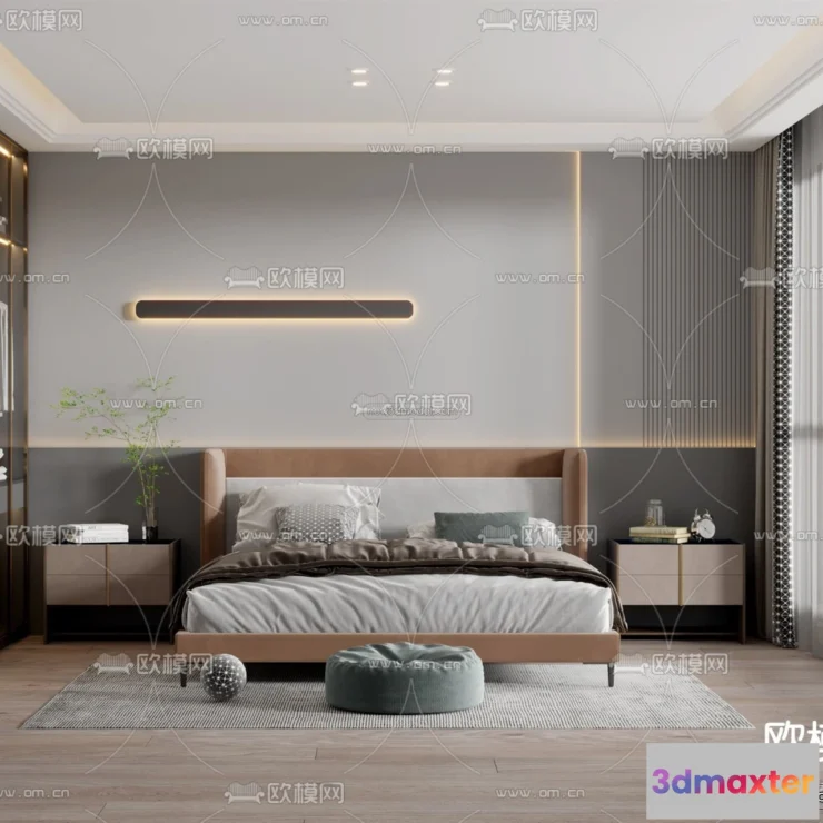 1571182 - Modern Style Interior 3D Blocks - Bedroom 3D Model - 171 3D Max