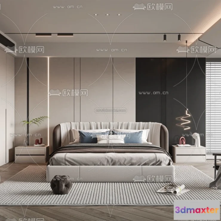 1571196 - Modern Style Interior 3D Blocks - Bedroom 3D Model - 178 3D Max