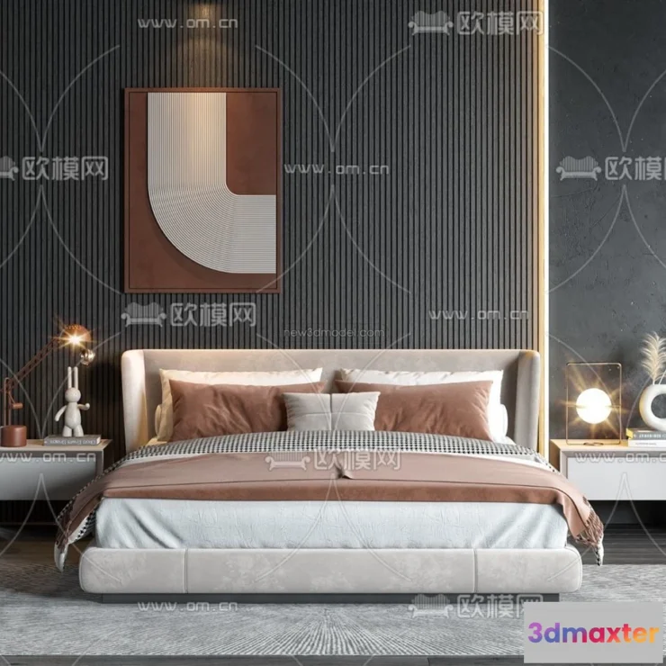 1571212 - Modern Style Interior 3D Blocks - Bedroom 3D Model - 186 3D Max