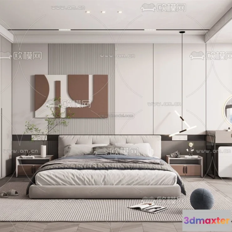 1571216 - Modern Style Interior 3D Blocks - Bedroom 3D Model - 188 3D Max
