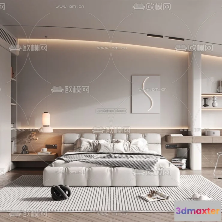 1571224 - Modern Style Interior 3D Blocks - Bedroom 3D Model - 192 3D Max