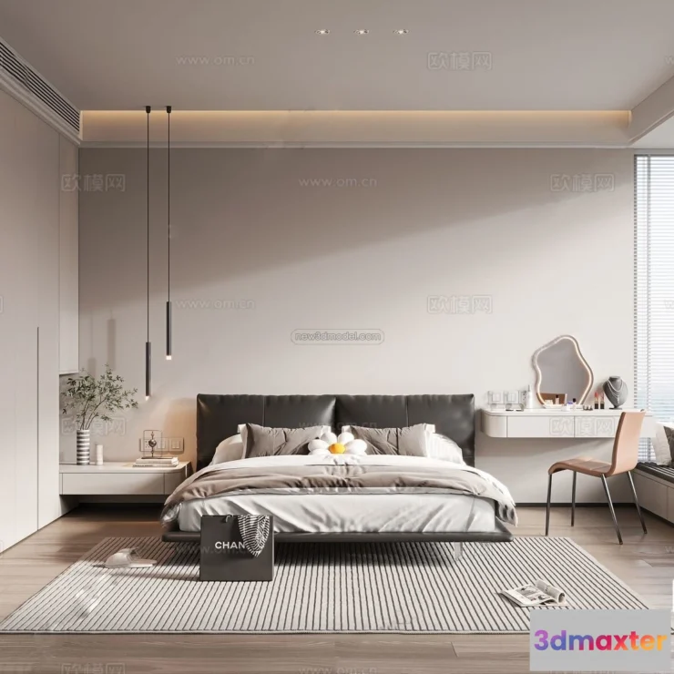 1571234 - Modern Style Interior 3D Blocks - Bedroom 3D Model - 197 3D Max