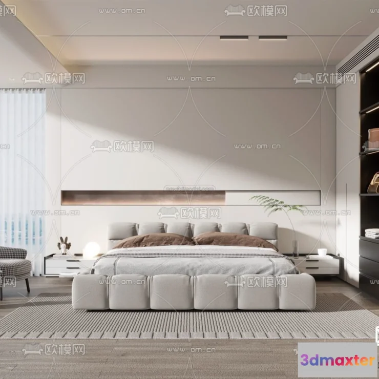 1571242 - Modern Style Interior 3D Blocks - Bedroom 3D Model - 201 3D Max