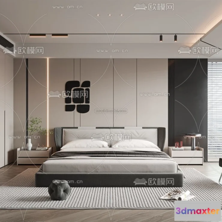 1571246 - Modern Style Interior 3D Blocks - Bedroom 3D Model - 203 3D Max