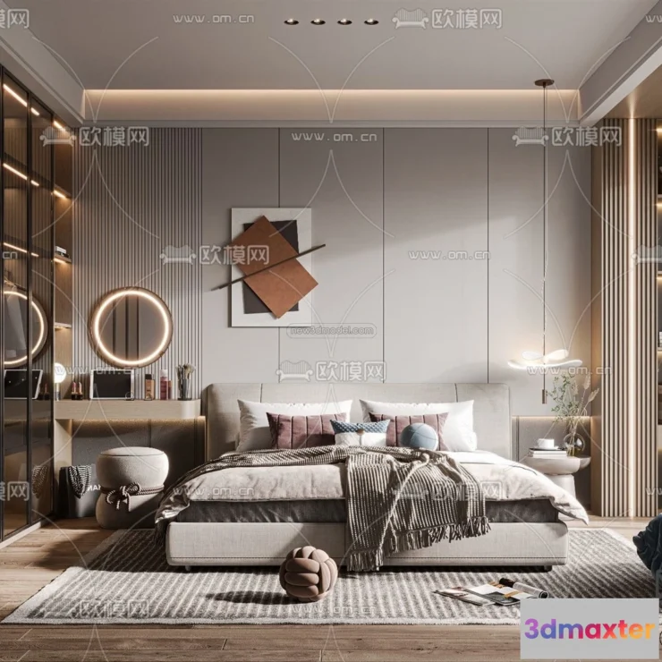 1571256 - Modern Style Interior 3D Blocks - Bedroom 3D Model - 208 3D Max