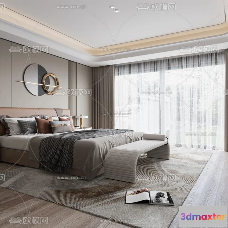 1571260 - Modern Style Interior 3D Blocks - Bedroom 3D Model - 210 3D Max