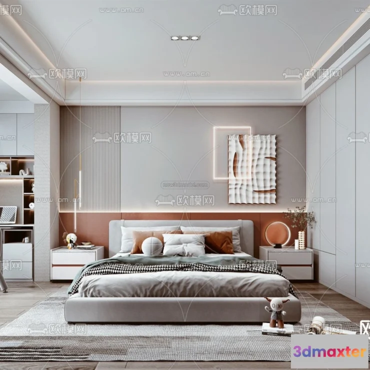 1571274 - Modern Style Interior 3D Blocks - Bedroom 3D Model - 217 3D Max