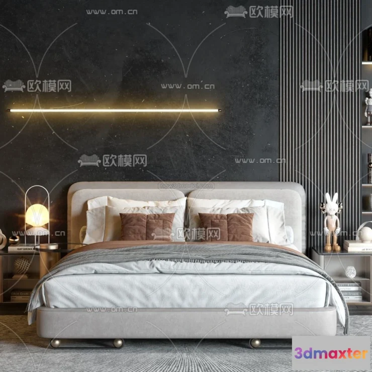 1571282 - Modern Style Interior 3D Blocks - Bedroom 3D Model - 221 3D Max