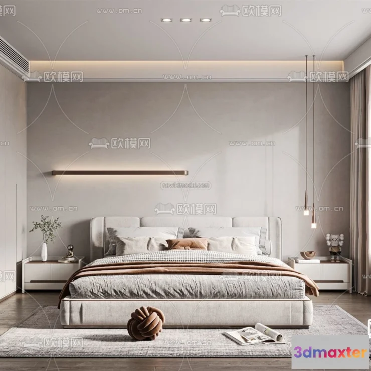 1571294 - Modern Style Interior 3D Blocks - Bedroom 3D Model - 227 3D Max