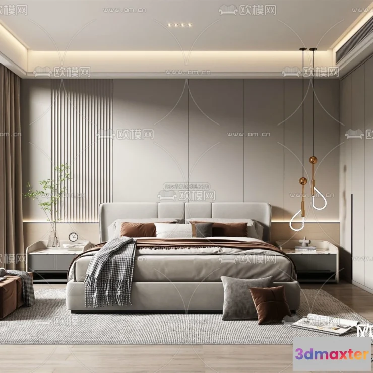 1571296 - Modern Style Interior 3D Blocks - Bedroom 3D Model - 228 3D Max