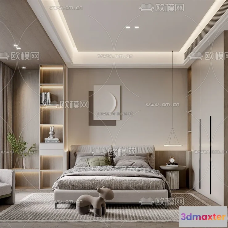 1571302 - Modern Style Interior 3D Blocks - Bedroom 3D Model - 231 3D Max
