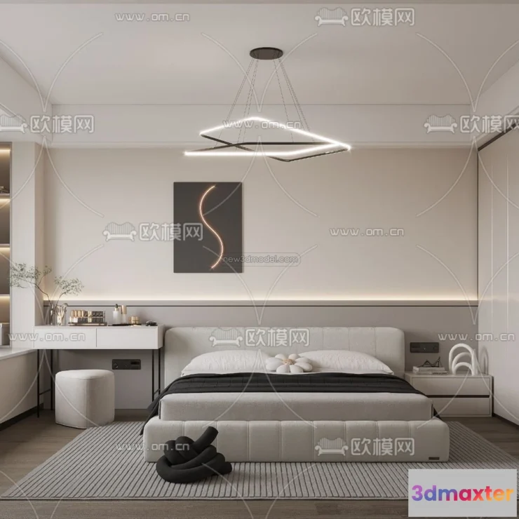 1571304 - Modern Style Interior 3D Blocks - Bedroom 3D Model - 232 3D Max