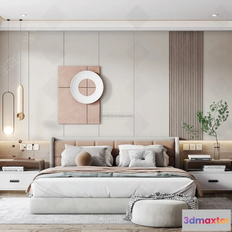 1571308 - Modern Style Interior 3D Blocks - Bedroom 3D Model - 234 3D Max