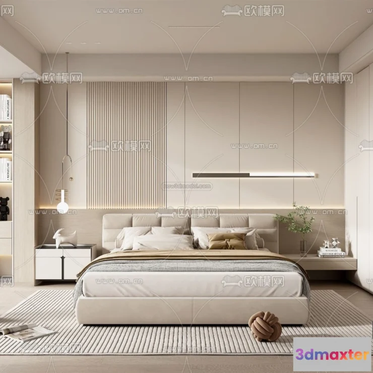 1571324 - Modern Style Interior 3D Blocks - Bedroom 3D Model - 242 3D Max