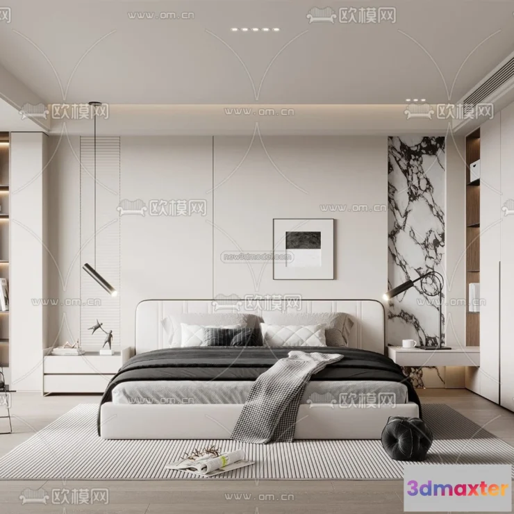 1571336 - Modern Style Interior 3D Blocks - Bedroom 3D Model - 248 3D Max