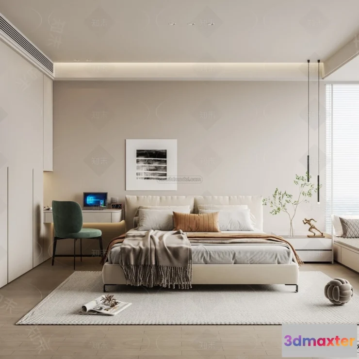 1571338 - Modern Style Interior 3D Blocks - Bedroom 3D Model - 249 3D Max