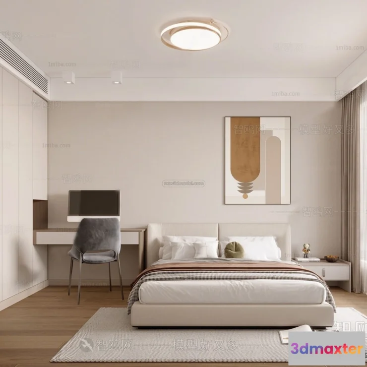 1571342 - Modern Style Interior 3D Blocks - Bedroom 3D Model - 251 3D Max