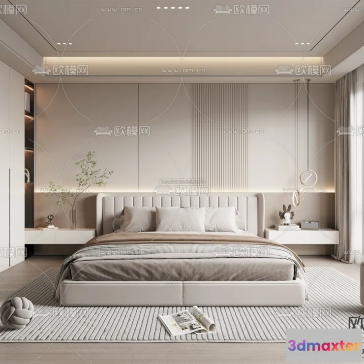 1571344 - Modern Style Interior 3D Blocks - Bedroom 3D Model - 252 3D Max