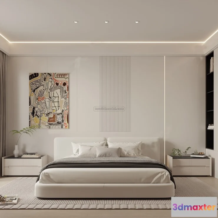 1571346 - Modern Style Interior 3D Blocks - Bedroom 3D Model - 253 3D Max