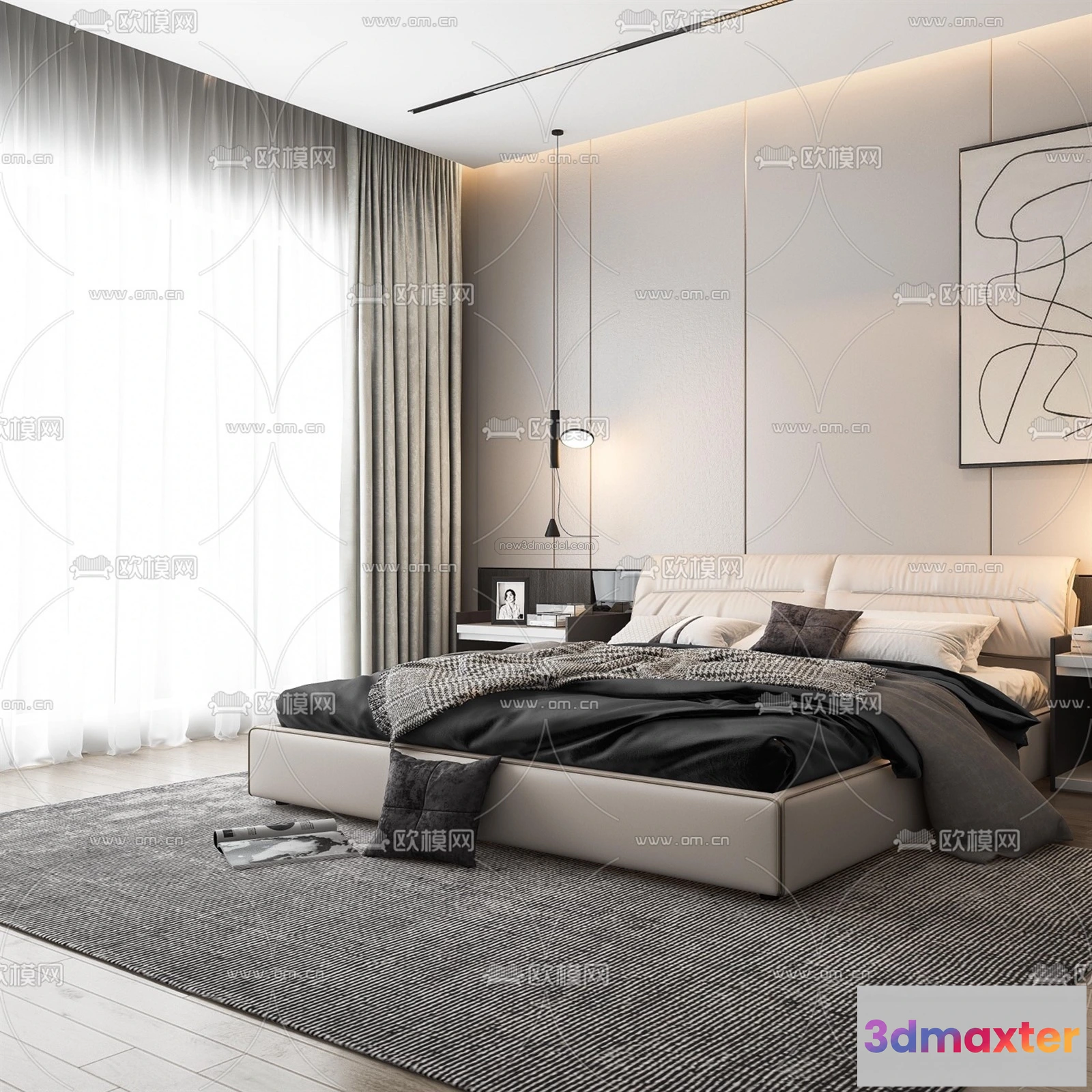 1571360 - Modern Style Interior 3D Blocks - Bedroom 3D Model - 260 3D Max