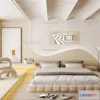 1571400 - Cream Style Interior 3D Blocks - Bedroom 3D Model - 202 3D Max