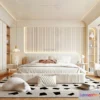 1571498 - Cream Style Interior 3D Blocks - Bedroom 3D Model - 251 3D Max