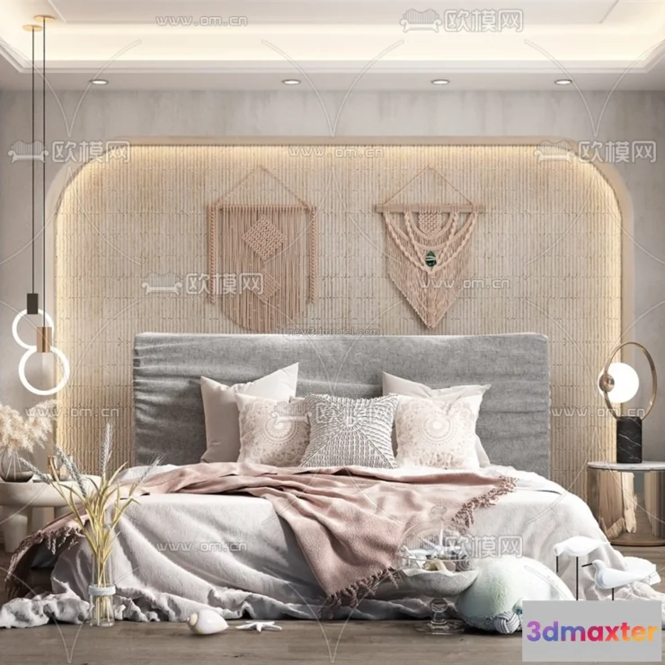 1571784 - Nordic Style Interior 3D Blocks - Bedroom 3D Model - 271 3D Max