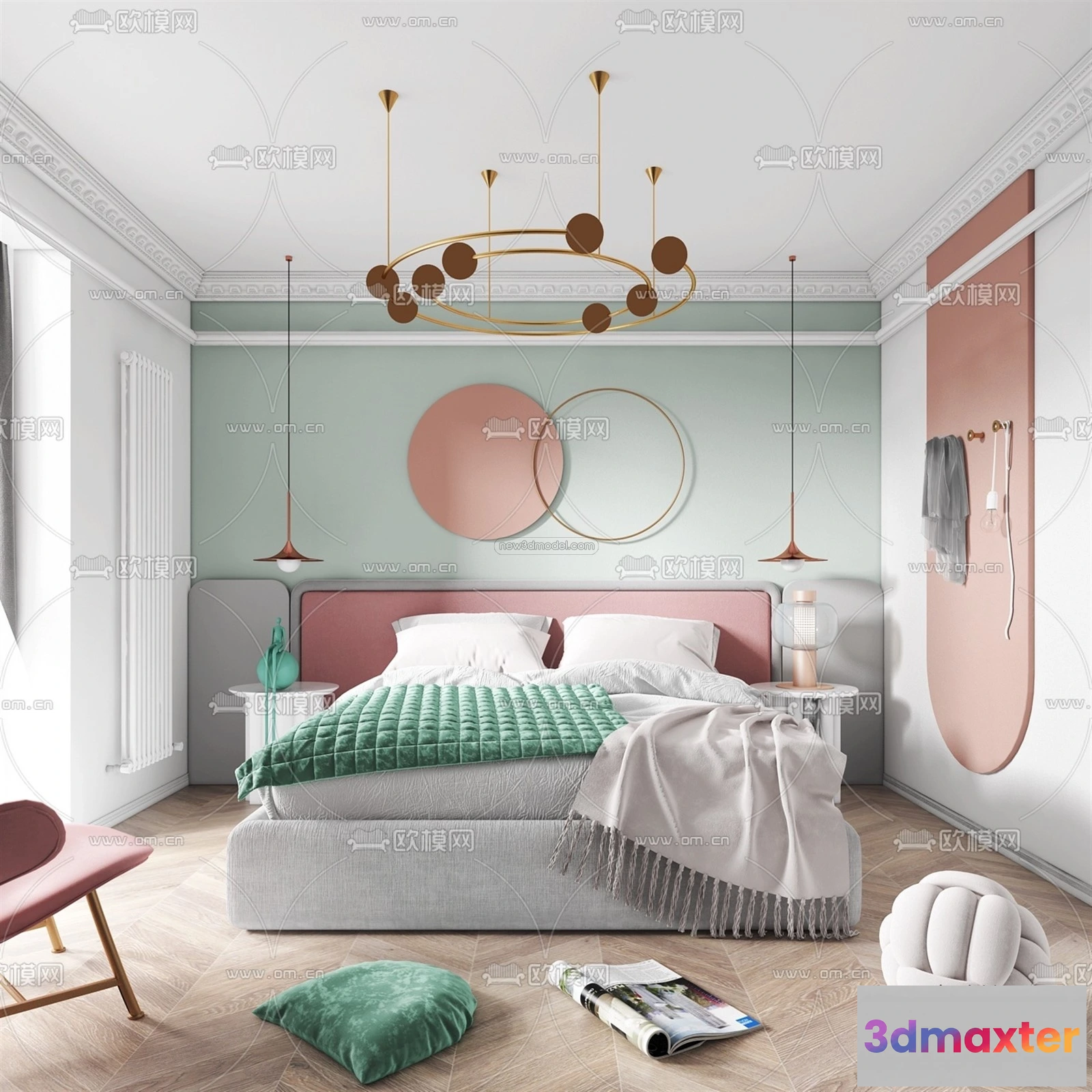 1571844 - Nordic Style Interior 3D Blocks - Bedroom 3D Model - 301 3D Max