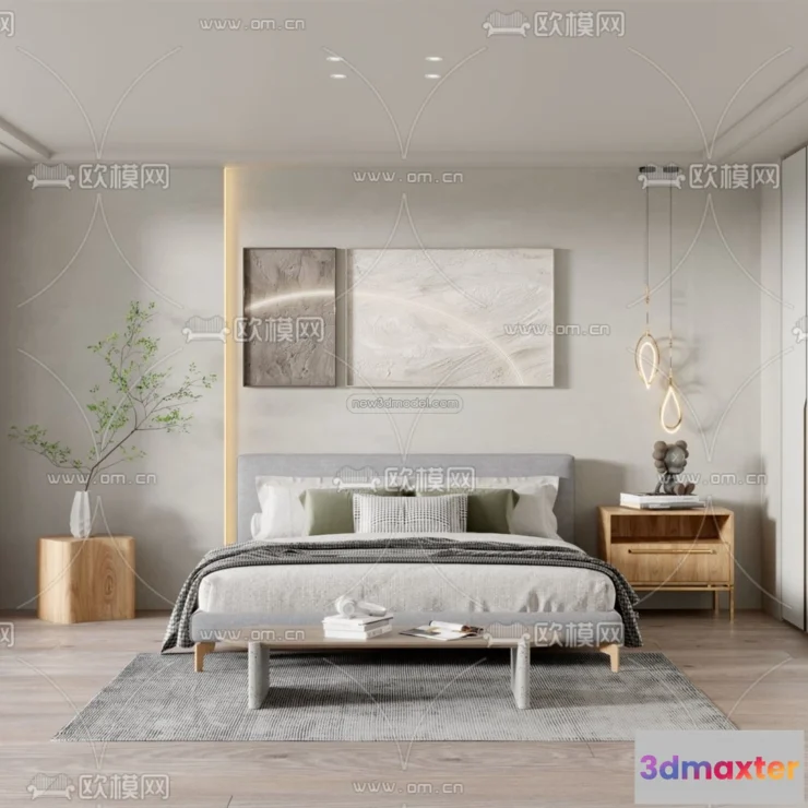 1571920 - Nordic Style Interior 3D Blocks - Bedroom 3D Model - 339 3D Max