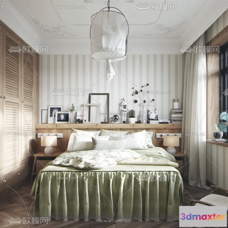 1571952 - Nordic Style Interior 3D Blocks - Bedroom 3D Model - 355 3D Max