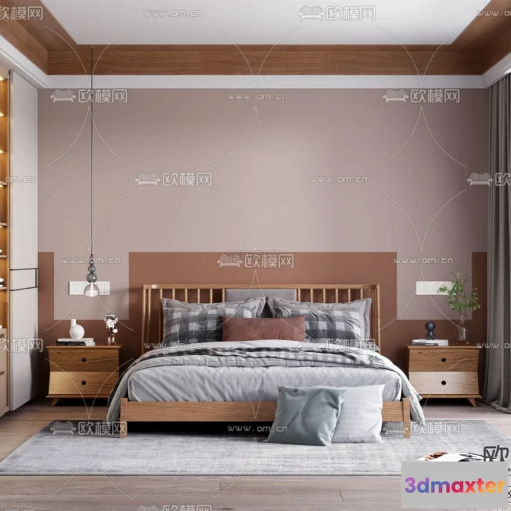 1572004 - Nordic Style Interior 3D Blocks - Bedroom 3D Model - 381 3D Max