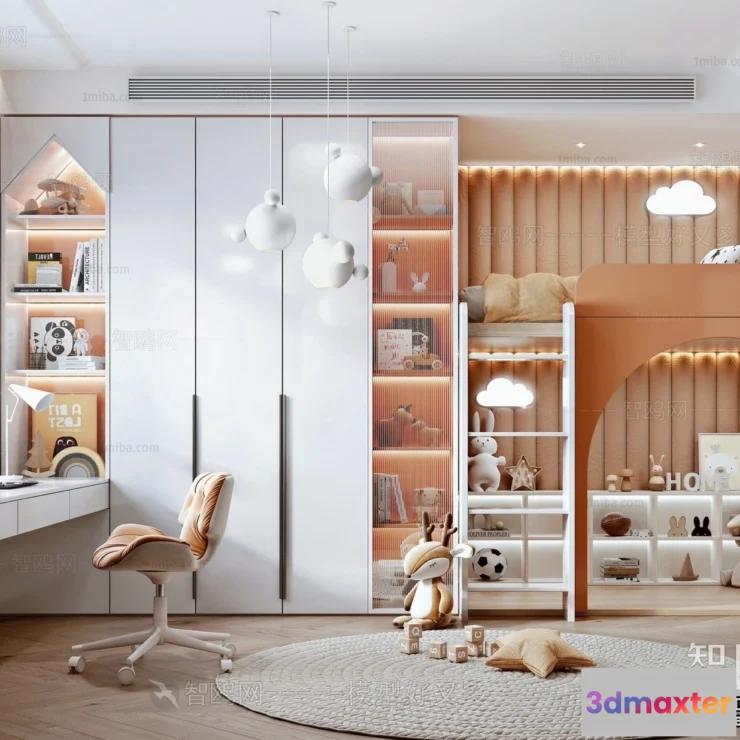 1365789 - Children Room 3D Interior Scene - 3D Models - 265 3D Max