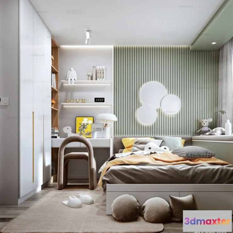 1367174 - Children Room - 3D Interior Scene - Boy Room - 002 3D Max