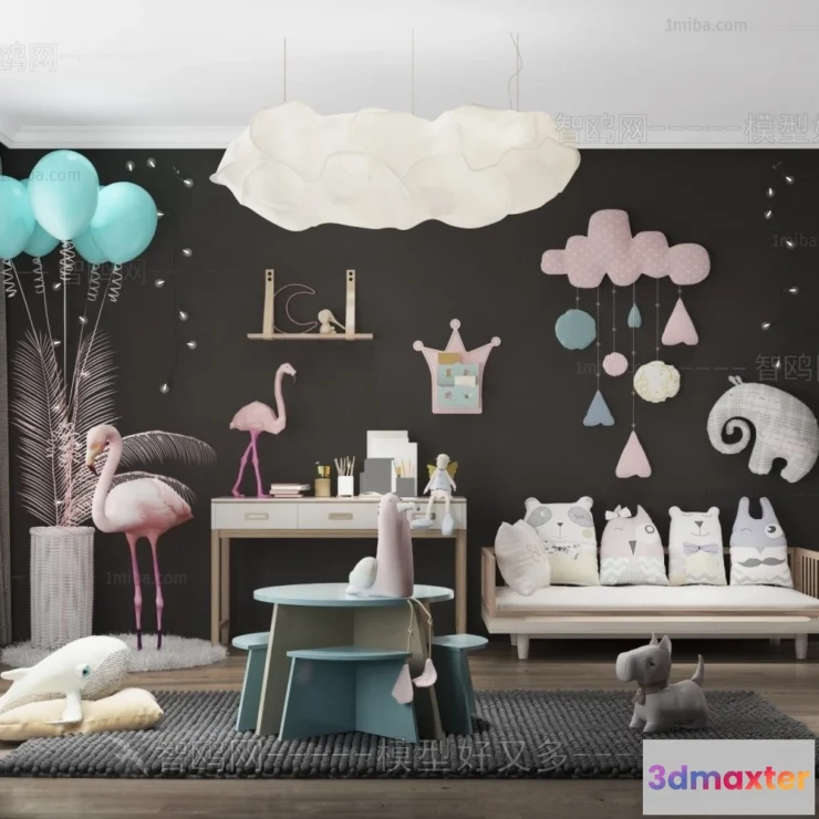 1367178 - Children Room 3D Interior Scene - 3D Models - 285 3D Max