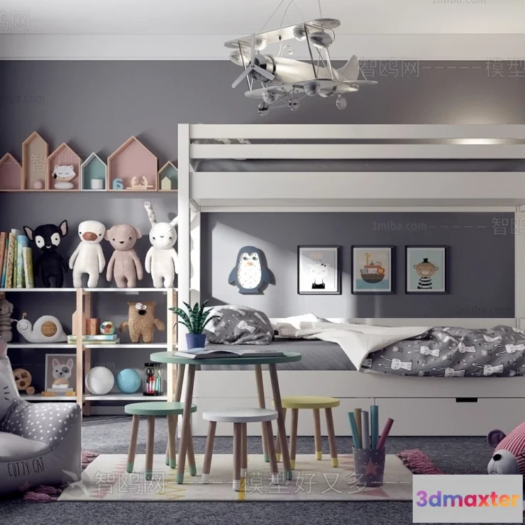 1367838 - Children Room 3D Interior Scene - 3D Models - 295 3D Max