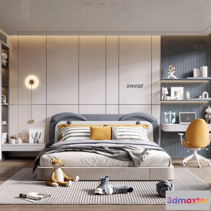 1367842 - Children Room - 3D Interior Scene - Boy Room - 012 3D Max