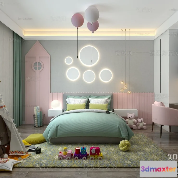 1368385 - Children Room 3D Interior Scene - 3D Models - 303 3D Max
