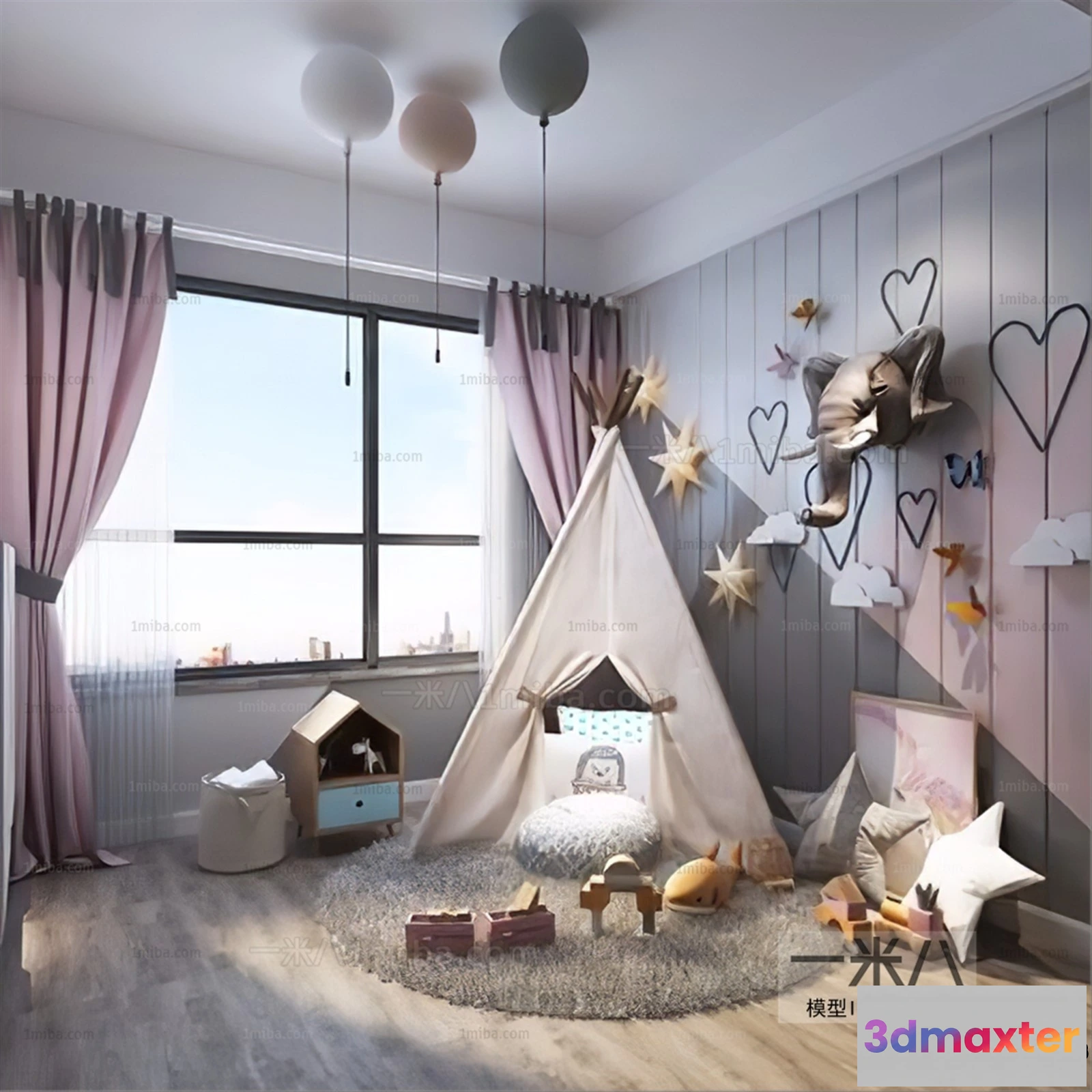1368570 - Children Room 3D Interior Scene - 3D Models - 306 3D Max