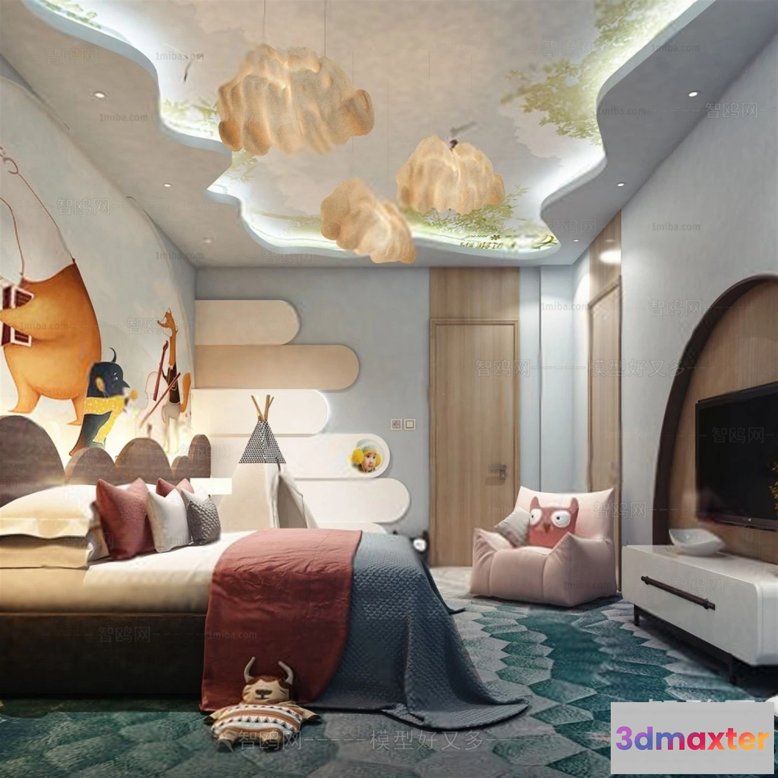 1368924 - Children Room 3D Interior Scene - 3D Models - 311 3D Max