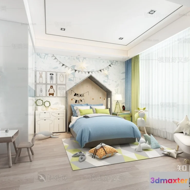 1369452 - Children Room 3D Interior Scene - 3D Models - 319 3D Max