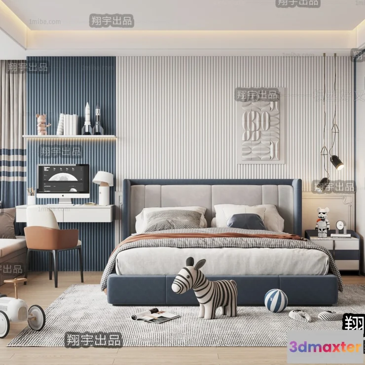 1369680 - Children Room 3D Interior Scene - 3D Models - 001 3D Max