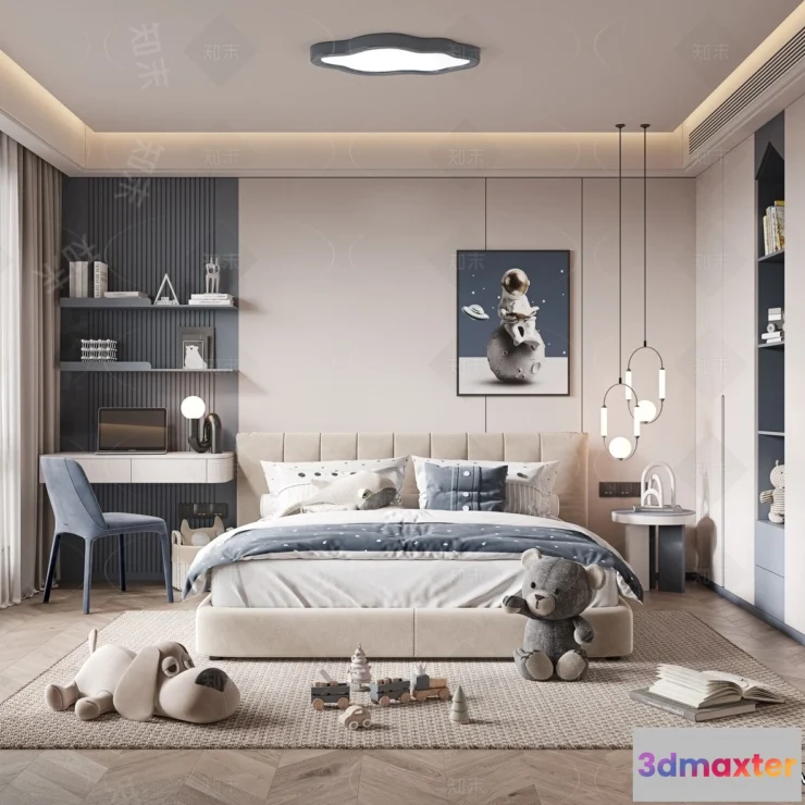 1369814 - Children Room - 3D Interior Scene - Boy Room - 041 3D Max