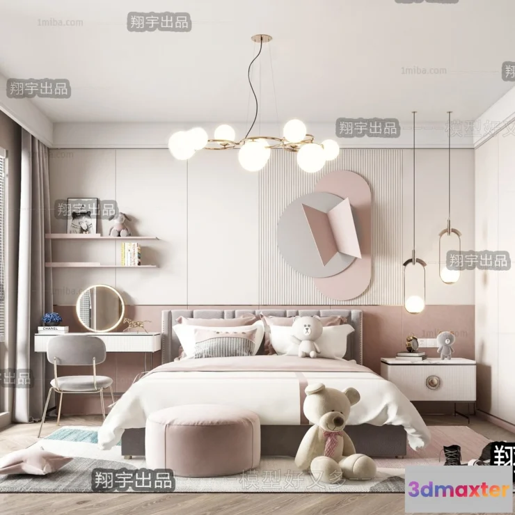 1370132 - Children Room 3D Interior Scene - 3D Models - 008 3D Max